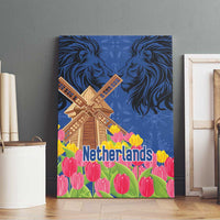 Netherlands Lion Canvas Wall Art Tulip And Windmill