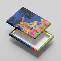 Netherlands Lion Canvas Wall Art Tulip And Windmill