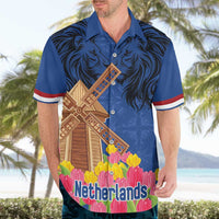 Netherlands Lion Hawaiian Shirt Tulip And Windmill