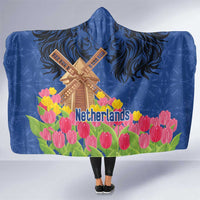 Netherlands Lion Hooded Blanket Tulip And Windmill