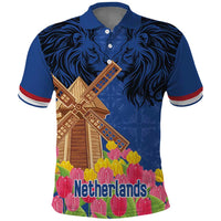 Netherlands Lion Polo Shirt Tulip And Windmill