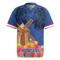 Netherlands Lion Rugby Jersey Tulip And Windmill