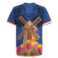 Netherlands Lion Rugby Jersey Tulip And Windmill