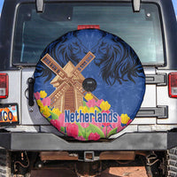 Netherlands Lion Spare Tire Cover Tulip And Windmill