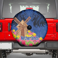 Netherlands Lion Spare Tire Cover Tulip And Windmill
