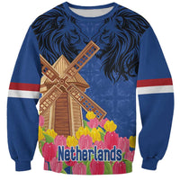 Netherlands Lion Sweatshirt Tulip And Windmill