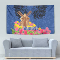 Netherlands Lion Tapestry Tulip And Windmill