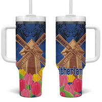 Netherlands Lion Tumbler With Handle Tulip And Windmill