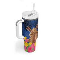 Netherlands Lion Tumbler With Handle Tulip And Windmill