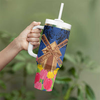 Netherlands Lion Tumbler With Handle Tulip And Windmill