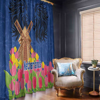 Netherlands Lion Window Curtain Tulip And Windmill