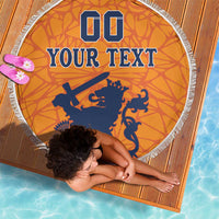 Custom Netherlands Football Beach Blanket Holland Lion