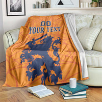 Custom Netherlands Football Blanket Holland Lion