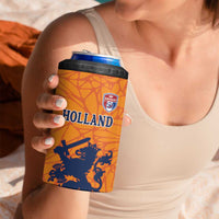 Custom Netherlands Football 4 in 1 Can Cooler Tumbler Holland Lion