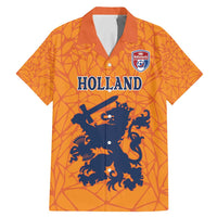 Custom Netherlands Football Family Matching Mermaid Dress and Hawaiian Shirt Holland Lion