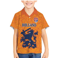 Custom Netherlands Football Family Matching Mermaid Dress and Hawaiian Shirt Holland Lion