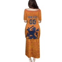 Custom Netherlands Football Family Matching Puletasi and Hawaiian Shirt Holland Lion