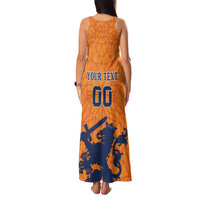 Custom Netherlands Football Family Matching Tank Maxi Dress and Hawaiian Shirt Holland Lion