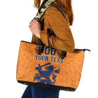 Custom Netherlands Football Leather Tote Bag Holland Lion