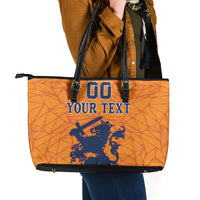 Custom Netherlands Football Leather Tote Bag Holland Lion
