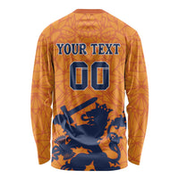 Custom Netherlands Football Long Sleeve Shirt Holland Lion