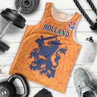 Custom Netherlands Football Men Tank Top Holland Lion