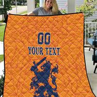 Custom Netherlands Football Quilt Holland Lion