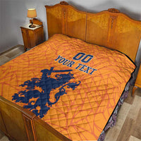 Custom Netherlands Football Quilt Holland Lion