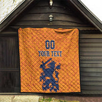 Custom Netherlands Football Quilt Holland Lion