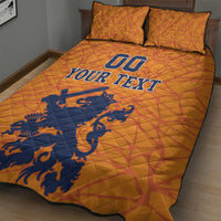Custom Netherlands Football Quilt Bed Set Holland Lion