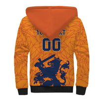 Custom Netherlands Football Sherpa Hoodie Holland Lion