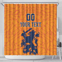 Custom Netherlands Football Shower Curtain Holland Lion