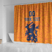 Custom Netherlands Football Shower Curtain Holland Lion