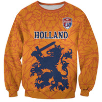 Custom Netherlands Football Sweatshirt Holland Lion