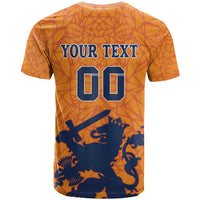 Custom Netherlands Football T Shirt Holland Lion