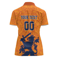 Custom Netherlands Football Women Polo Shirt Holland Lion