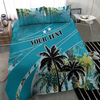 Personalized Saint Kitts and Nevis Coconut Palm Tree Bedding Set - Wonder Print Shop