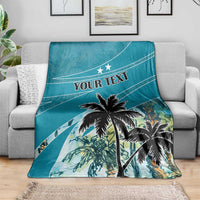 Personalized Saint Kitts and Nevis Coconut Palm Tree Blanket