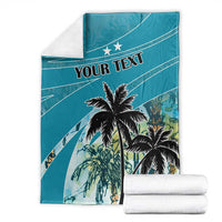 Personalized Saint Kitts and Nevis Coconut Palm Tree Blanket