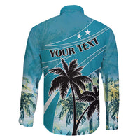 Personalized Saint Kitts and Nevis Coconut Palm Tree Family Matching Short Sleeve Bodycon Dress and Hawaiian Shirt - Wonder Print Shop