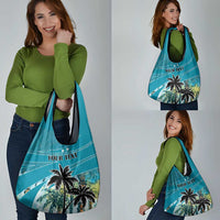Personalized Saint Kitts and Nevis Coconut Palm Tree Grocery Bag