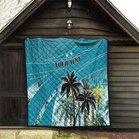 Personalized Saint Kitts and Nevis Coconut Palm Tree Quilt - Wonder Print Shop