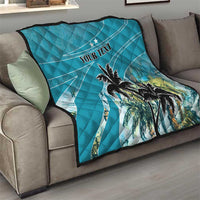 Personalized Saint Kitts and Nevis Coconut Palm Tree Quilt - Wonder Print Shop