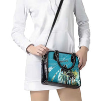 Personalized Saint Kitts and Nevis Coconut Palm Tree Shoulder Handbag