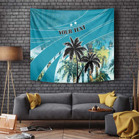Personalized Saint Kitts and Nevis Coconut Palm Tree Tapestry - Wonder Print Shop