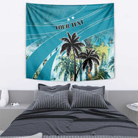 Personalized Saint Kitts and Nevis Coconut Palm Tree Tapestry - Wonder Print Shop