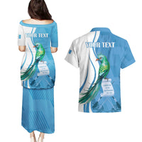 Personalized Guatemala Independence Day Couples Matching Puletasi and Hawaiian Shirt Since 1821 With Quetzal Bird - Wonder Print Shop