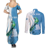 Personalized Guatemala Independence Day Couples Matching Summer Maxi Dress and Long Sleeve Button Shirt Since 1821 With Quetzal Bird - Wonder Print Shop