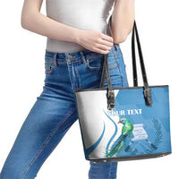 Personalized Guatemala Independence Day Leather Tote Bag Since 1821 With Quetzal Bird - Wonder Print Shop
