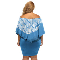 Personalized Guatemala Independence Day Family Matching Off Shoulder Short Dress and Hawaiian Shirt With Tropical Flower - Wonder Print Shop